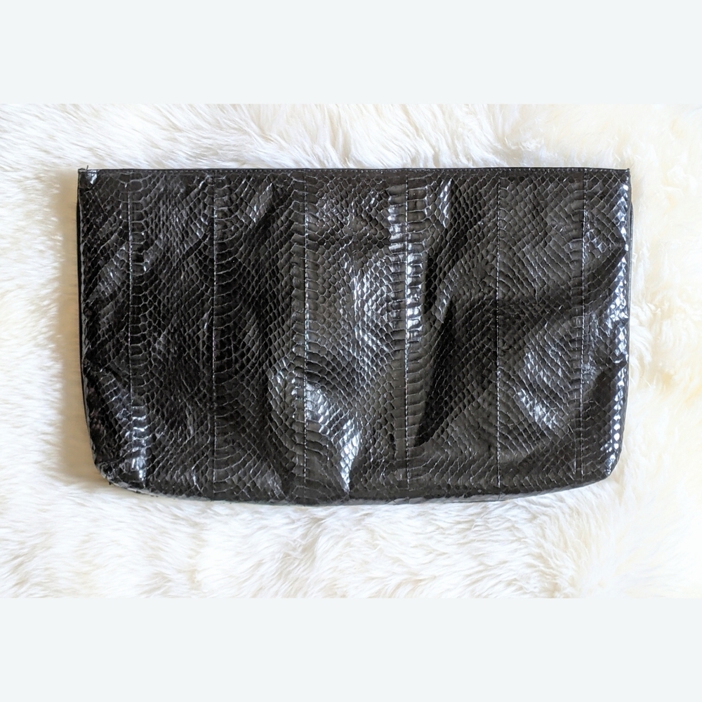 70's Vintage Genuine Snakeskin Clutch by Codette